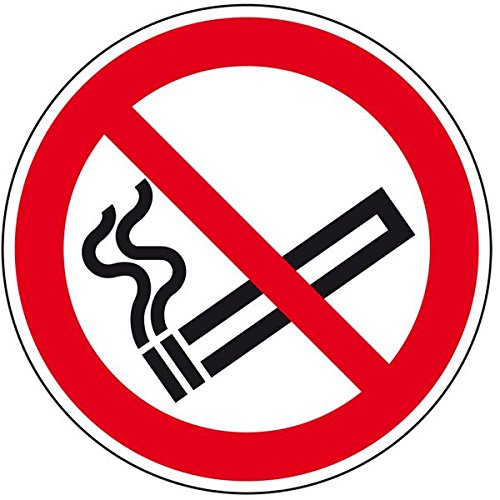 Preisvergleich Produktbild LEMAX® Verbotsschild Rauchen verboten, ASR / ISO, Folie, selbstklebend, Ø 400mm