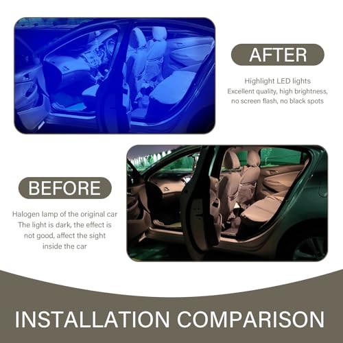 Kit de 24 Piezas Bombillas LED para Interior de Auto Azul miniatura 4