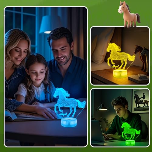 Lámpara de Mesa de Noche 3D LED Efecto Óptico con Control Remoto miniatura 5