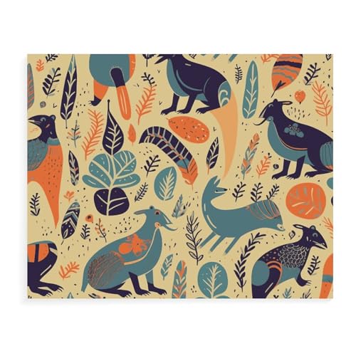 Kit peinture par numéros animaux australiens encadré 40x30 cm pour débutant