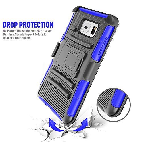 Till For Galaxy S6 S Vi G9200 Gs6 Case, Till [Knight Armor] Shock Absorbing Heavy Duty Full-Body Rugged Holster Resilient Case [Belt Swivel Clip][Kickstand] Combo Cover Shell [Blue] #TOP2