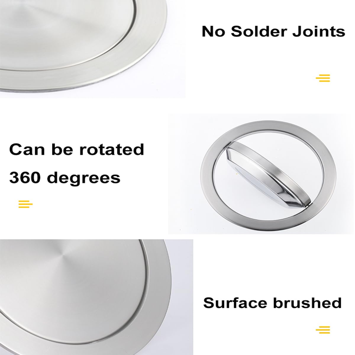 Trash Can Toilet Built in Cover Flush Built-in Balance Swing Flaps Garbage Lid Orbicular Desktop Trash Can for Versatile Use with Flaps Made of Stainless,Gold