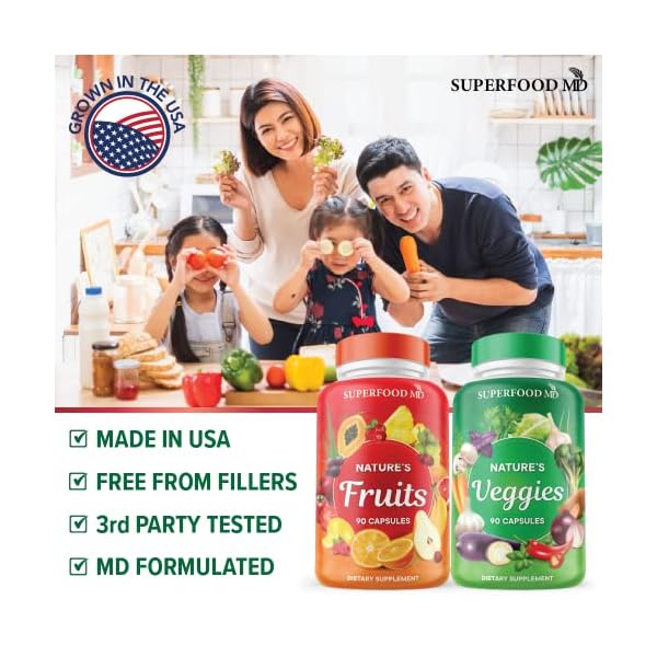 Superfood MD Fruits and Veggies Supplement 90 Fruit and 90 Veggie
