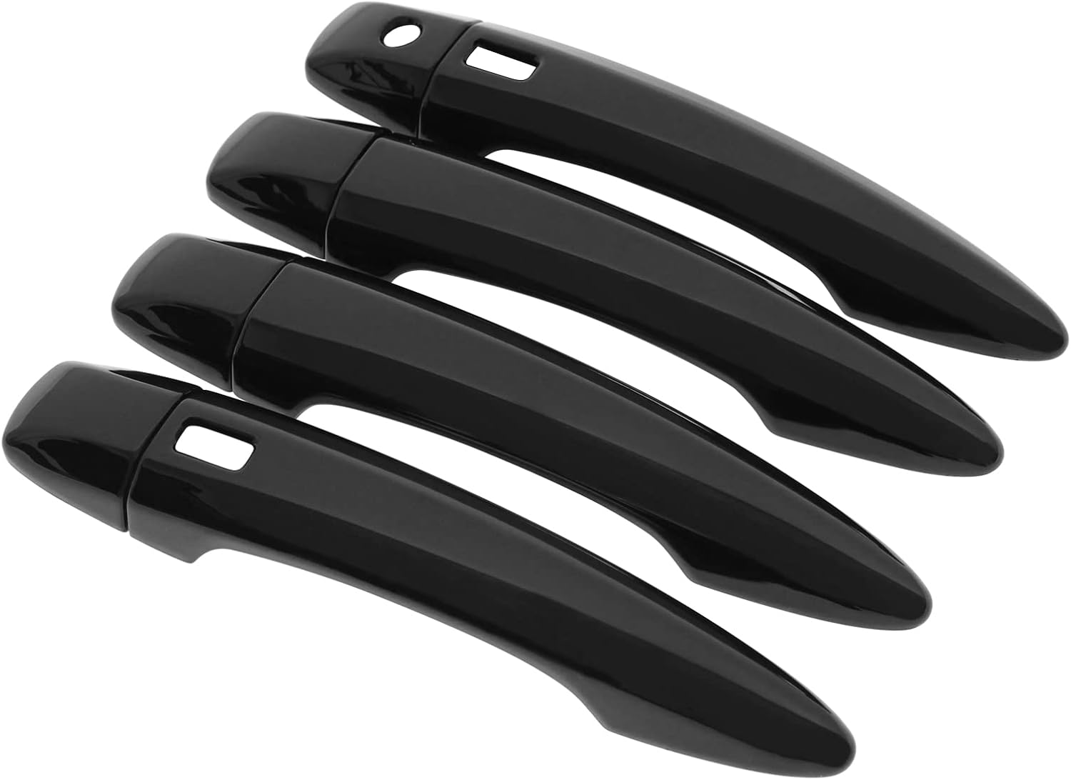 NewYall Glossy Black Exterior Door Handle Cover with 2 Smart Keyhole for Nissan Altima 2019-2024, Rogue 2021-2023, Sentra 2020-2024 Front Rear Left Driver and Right Passenger Side