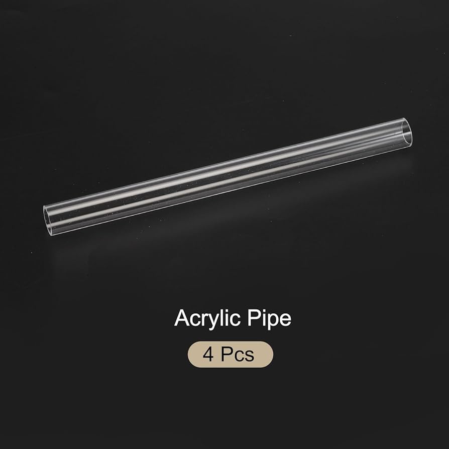 Rebower 18" Clear Plastic Rigid Pipe 16mm X 20mm(5/8" X 0.8