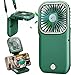 Produktbild JUDA Handventilator Tragbarer Kleiner Ventilator Batterie 5000mAh & USB 180°Faltbarer Desktop Fan Mini USB Ventilator Persönlicher Lüfter Büro/Heim/Outdoor/Camping/Kinderwagen (Grün)