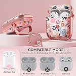 with-Safety-Lock-AirPods-2nd-1st-Generation-Case-Cover-Floral-AirPod-Case-AirPod-1st2nd-Gen-Case-for-Women-Grily-with-Cleaner-Kit-AirPods-Case-Pink-Flowers