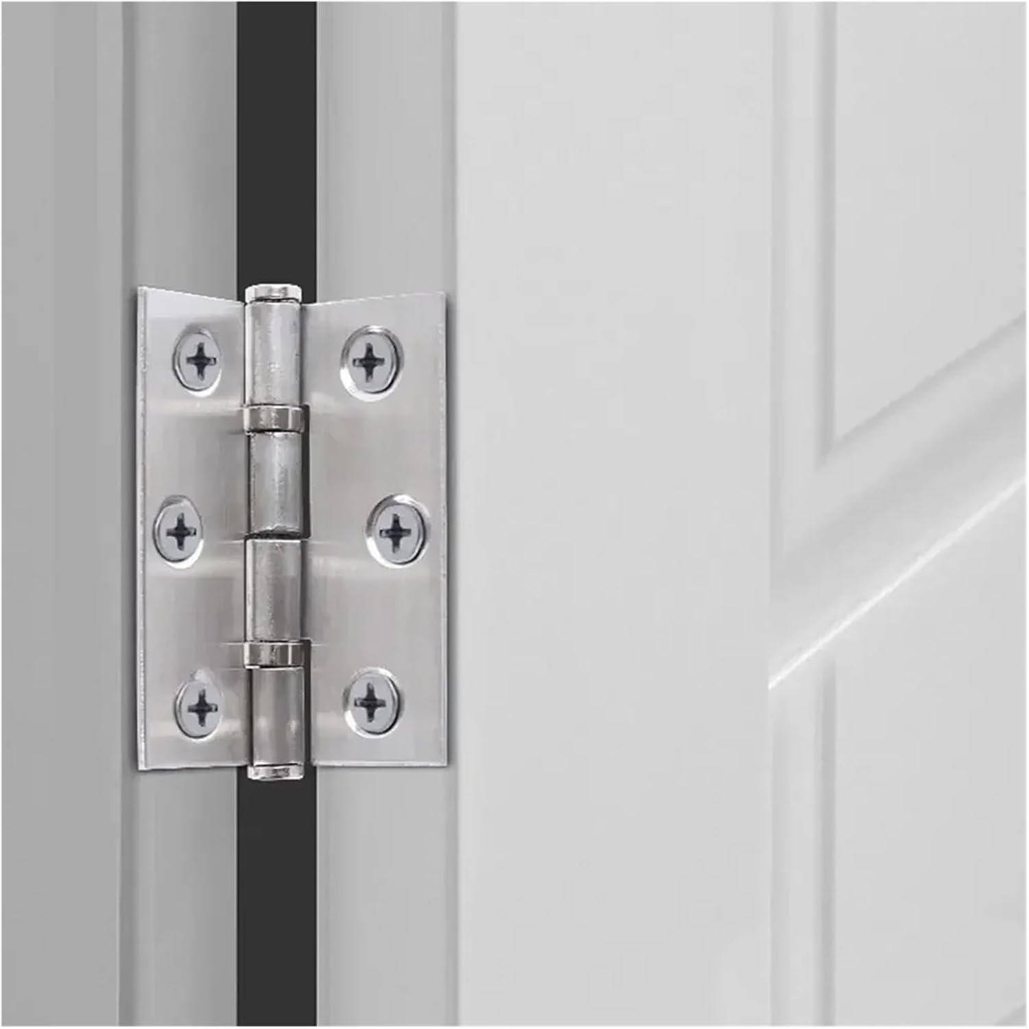 Frame Concealed Cabinet Door Hinge 2pcs Stainless Steel Cabinet Windows Wooden Box Cross Door Hinge Window Accessories(2.5 inch)