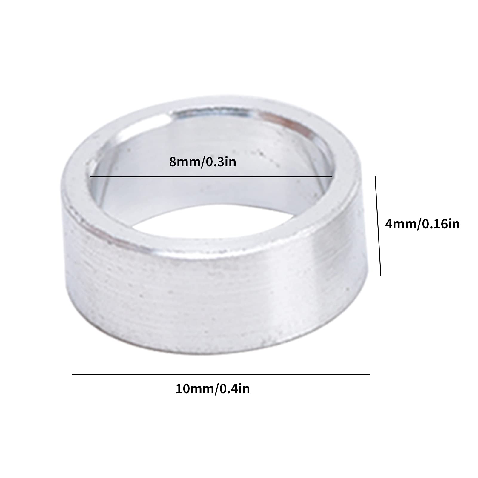 Uxcell 10pcs Aluminum Spacer 1/4" Bore X 1/2" OD X 3/8" Length Screw Standoff Bushing Plain - View #2