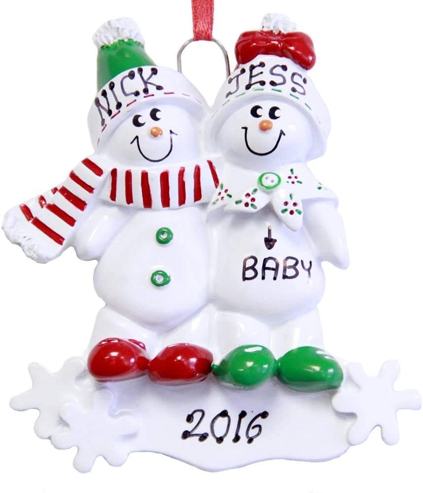 Personalized Expecting Pregnant Couple Christmas Ornament 2021