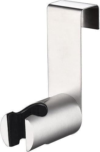 Biveah - Soporte para bidé de acero inoxidable, gancho de suspensión de rociador de bidé de mano para tanque de inodoro, níquel cepillado, KZS003NA