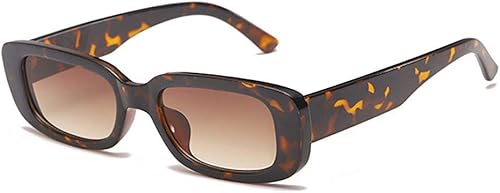 JUSLINK Lentes de sol rectangulares para mujer, a la moda, retro, de los años 90, protección UV 400, gafas de sol con marco cuadrado