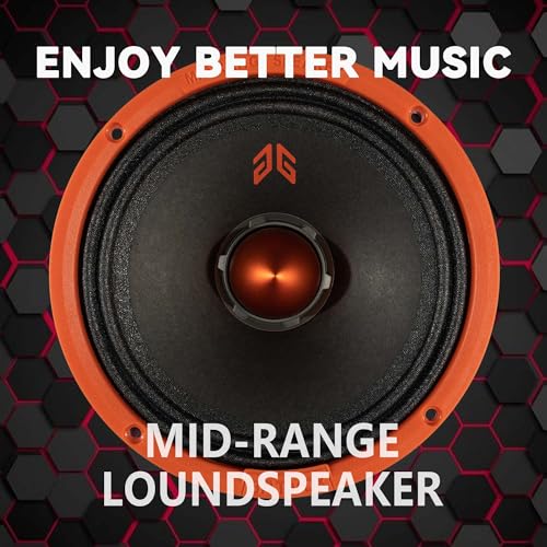 Image of MX65E2 Loudspeaker 6.5 Inch Midrange 480 Watts 4 Ohms Orange Bullet, Premium Quality Audio Door Speakers for Car or Truck Stereo Sound System, Orange (2 Speakers)