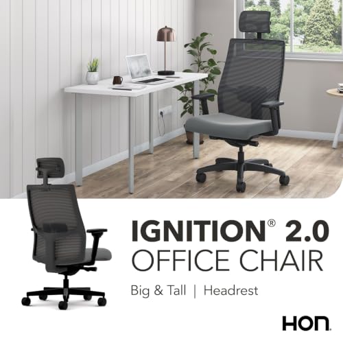 Image of HON Ignition 2.0 Big and Tall Ergonomic Office Chair, Desk Chair, Ash