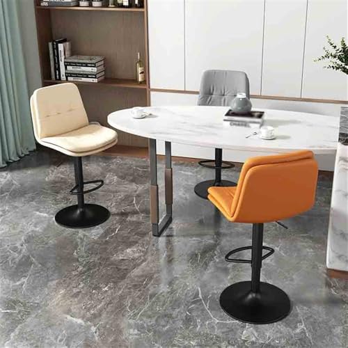 Tabourets de bar relevables de 60 à 80 cm avec dossier de réception moderne - 5