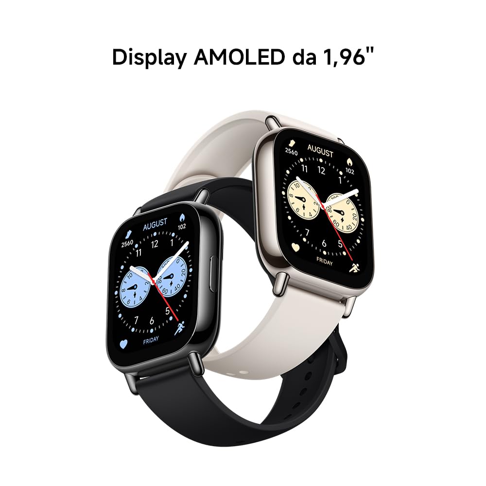 Xiaomi Redmi Watch 5 Lite, Smartwatch con display AMOLED 50mm, GNSS integrato, Chiamate Bluetooth, Autonomia 18 giorni, Resistenza Acqua 5ATM, Monitoraggio Salute e Sonno, 150+ modalità Fitness