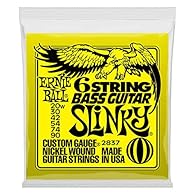 Most popular bass string alloy Well balanced Great all-round sound Ernie Ball 6-string Bass Guitar string sets are round-wound for maximum clarity and serious punch Each string is manufactured with the finest and freshest raw materials in the beautif...