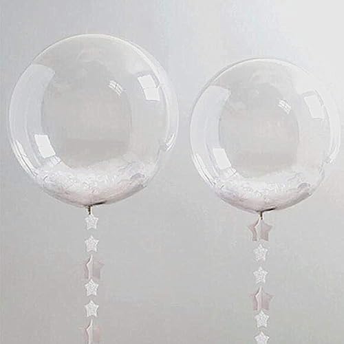 Miniatura 5 de Bobo - Paquete de 50 globos transparentes estilo helio de 20 pulgadas para globos con luz LED regalos para Navidad boda fiesta de cumpleaños cadena