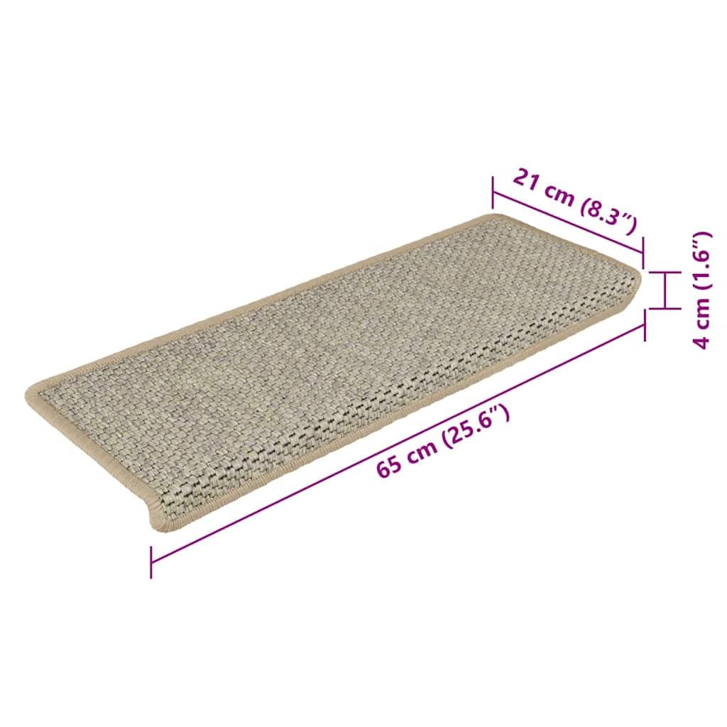 Produktbild von VidaXL Stufenmatten Selbstklebend 30 Stk. Creme 56x17x3 Cm