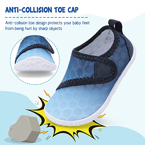 Image of LeIsfIt Toddler Water Shoes Boys Girls Barefoot Aqua Socks Kids Breathable Quick-Dry Swim Shoes for Beach Pool Surf