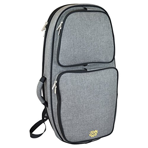 Tom y voluntad 26bh-315 funda tipo mochila para bombardino barítono, color gris