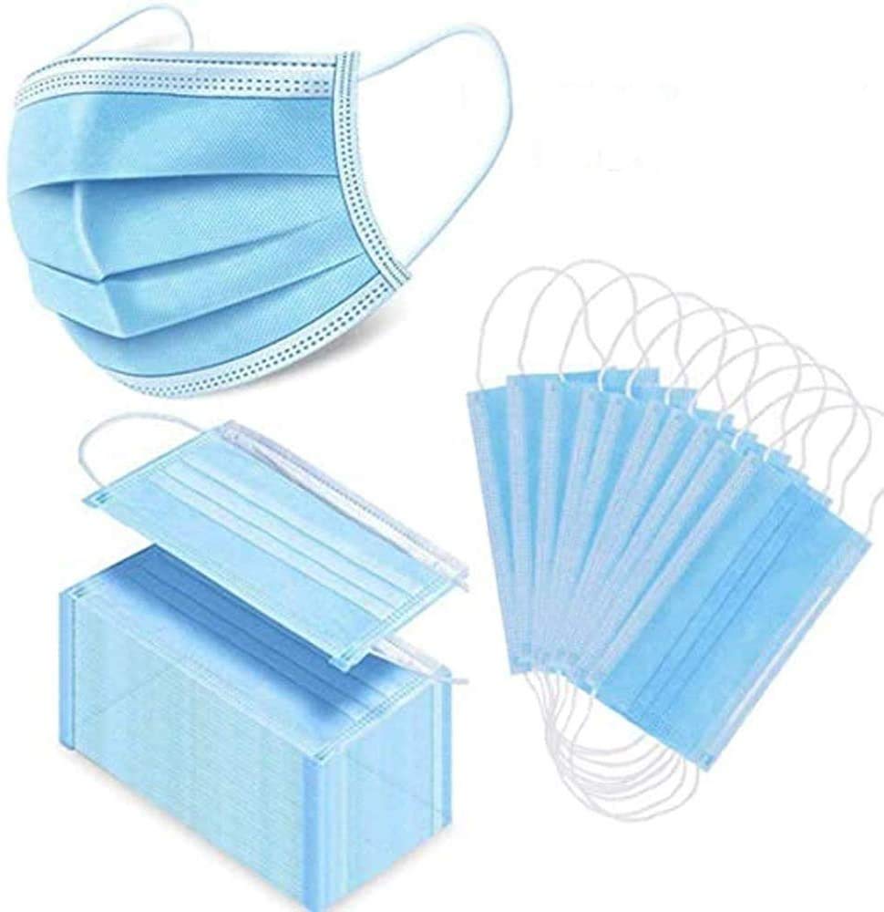 Non-Medical Disposable Face Masks 3Ply (50 Pack) with Elastic Ear-loop, Ships from Canada