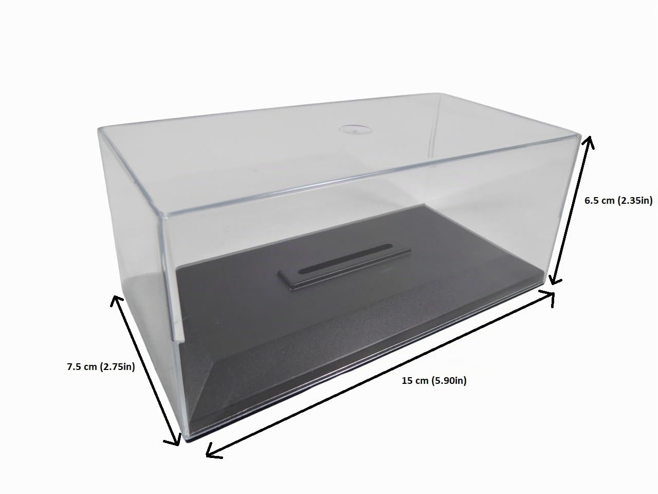 Lote de 10 Cajas con Tapa + Base para Coche en Miniatura de colección 1/43 - Vitrina de Cristal acrílico -