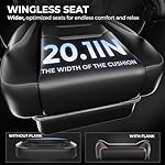 GTPLAYER Gaming Chair with Footrest, Big and Tall Game Chair 350lb Racing Style Computer Chair, Ergonomic Executive Office Chair High Back with Lumbar Support and Recliner, Light Gray - Image 3