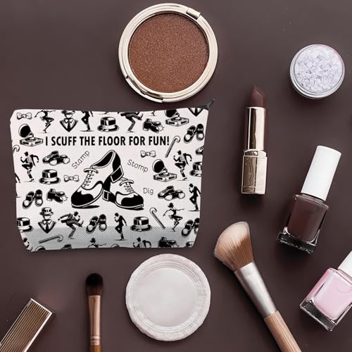 PLITI Tap Dancer Gift Tap Dancing Gift Tap Dance Lover Gift Dance Teacher Gifts Dance Recital Gift Dance Mom Makeup Bag (Scuff floor bagU) - Image 4