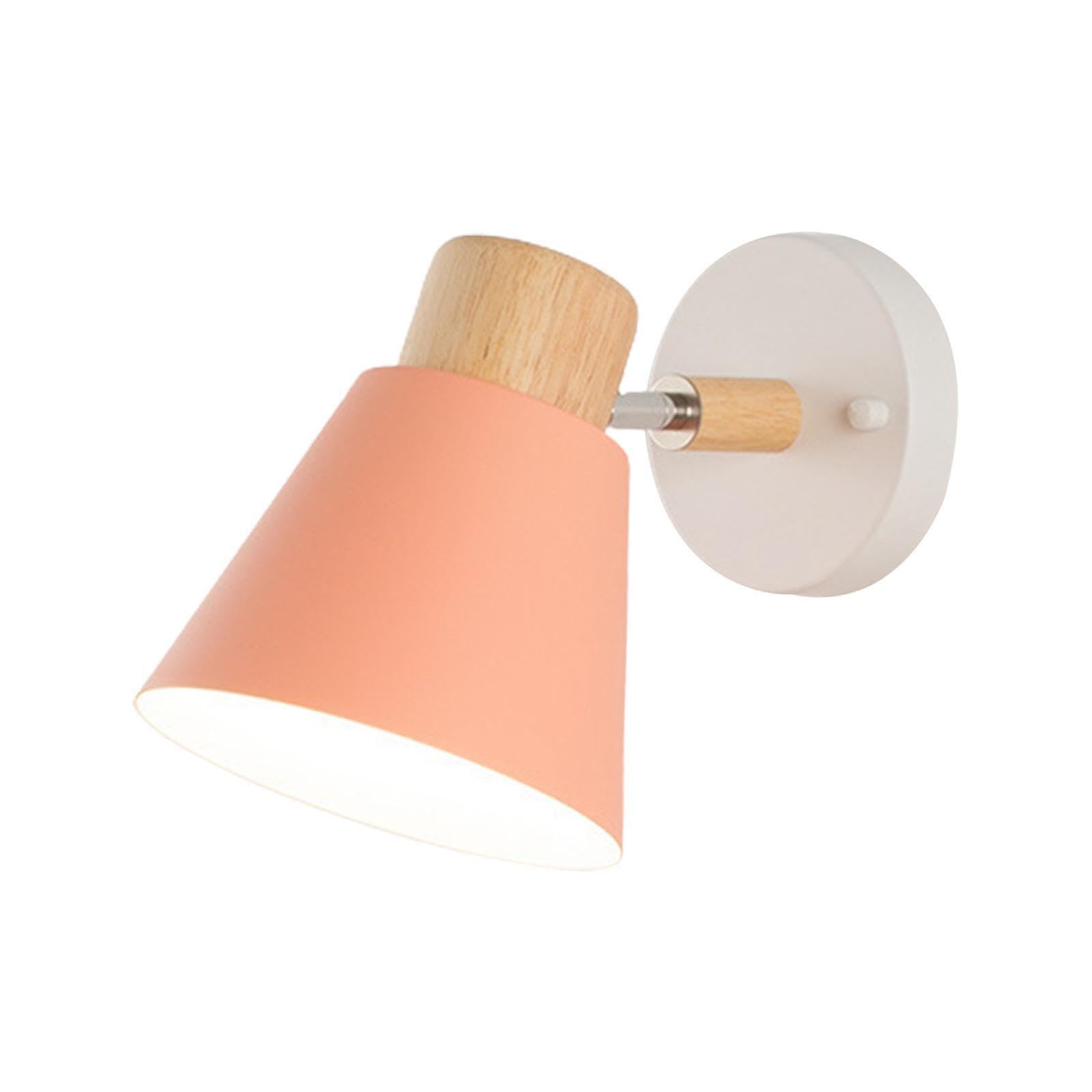 ALCXAZS Contemporary Wall Sconce Lighting E27 Light Fixture for Stylish Stairs and Corridor Lamp Room, Pink