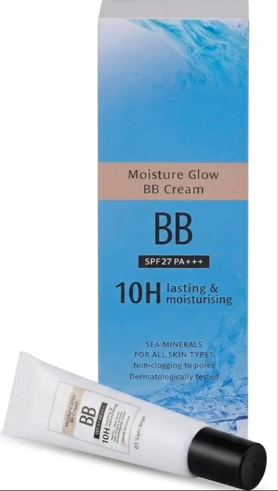 Moisture Glow BB Cream SPF27 PA+++ | 10H Long Lasting & Moisturising | Natural Flawless Finish | Instant Hydration & Blue Light Protection | Evens Skin Tone | For All Skin Types | Light Beige 01-picture-15