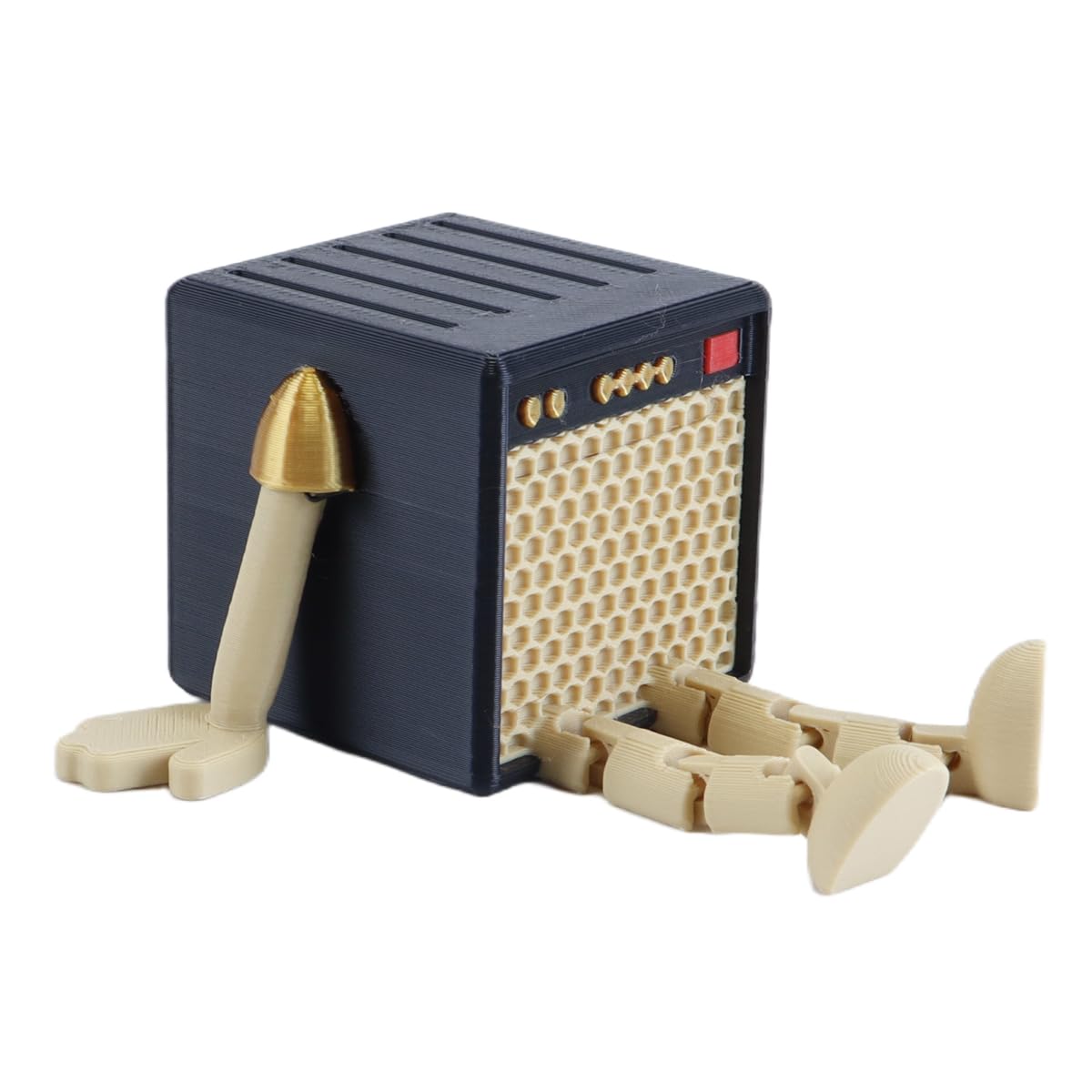 Support de médiator de guitare, impression 3D, étui de médiator personnalisé, style ampli, haut-parleur, organisateur, cadeau musical pour musiciens, rock and roll, adolescents