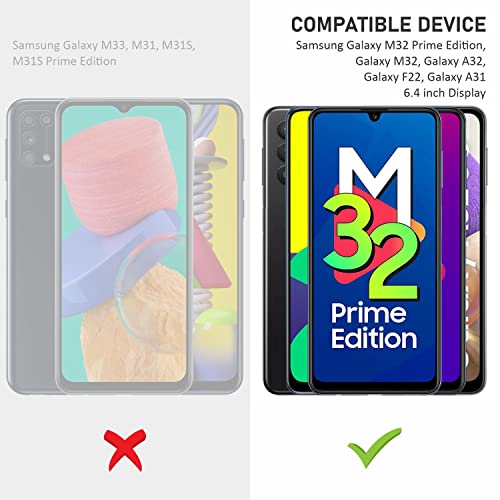 Image of SupCares Tempered Glass for Samsung Galaxy M32 Prime Edition, M32, A32, F22, and Galaxy A31 (6.4 Inch) With Installation Kit | Military-Grade Gorilla Screen Protector | Edge to Edge Coverage | Black