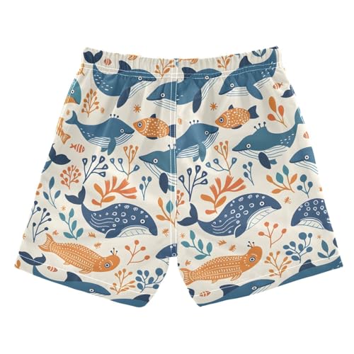 senya Whale and Fish A Boys Swim Trunks Toddler Shorts Swimwear Boardshorts2