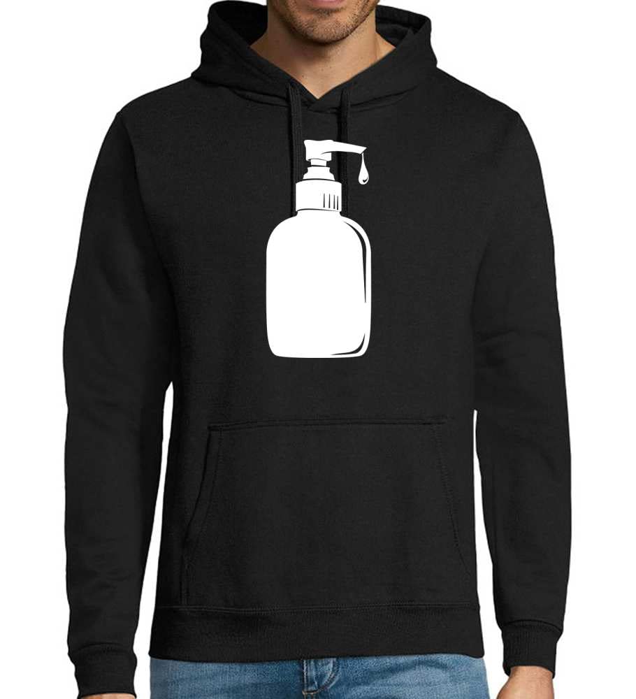 Dozownik mydła dla mężczyzn z kapturem, czarny, 4XL