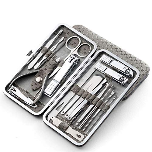 BOROK Cortaúñas,Tijeras De Uñas Juego De Manicura De Uñas Tijeras para Cutículas Extractor De Empujador Cortador Alicate Clipper Esmalte De Uñas Herramientas De Manicura Recorte Cortaúñas Cortauñas