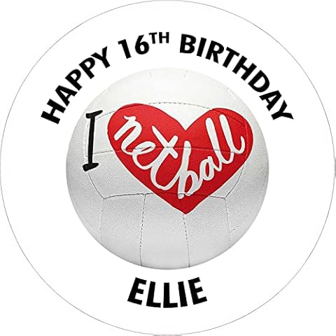Netball Edible Cake Topper 7.5" Round Cover