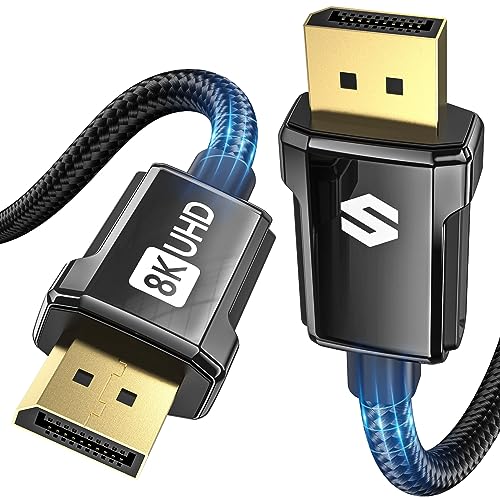 Displayport Cable 1.4 240Hz, DP 1.4 Cable 1M Support 8K@60Hz, 4K@144Hz, 2K@240Hz, HBR3 32.4Gbps, HDR, DSC 1.2, G-Sync & Free-Sync, Silkland Display Port Lead 1.4 for Gaming Monitor, Graphics Card