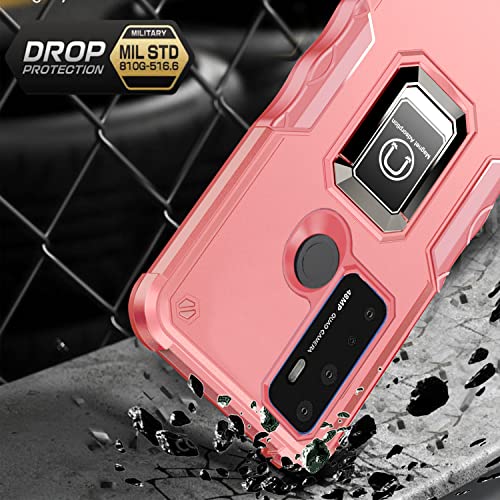 Euxery Compatible With At&T Radiant Max 5G 6.8" / Cricket Dream 5G / Cricket Innovate 5G / At&T Fusion 5G Phone Case With 2 Pack Hd Screen Protector,Built Kickstand, Heavy Duty Protective Case Pink #TOP3