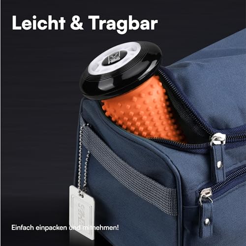 H&S Fußmassage Igelball - Faszienrolle Fuß - Fußmassageroller zur Faszien Massage - Roller für Hand & Fuss aus Silikon mit Noppen für Stressabbau & Entspannung - Orange 6