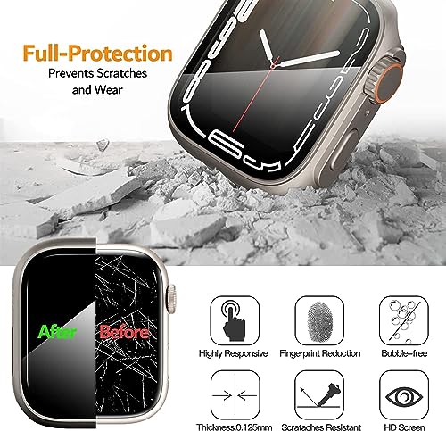 Coque rigide en PC Apple Watch protecteur écran verre trempé 41mm - 4