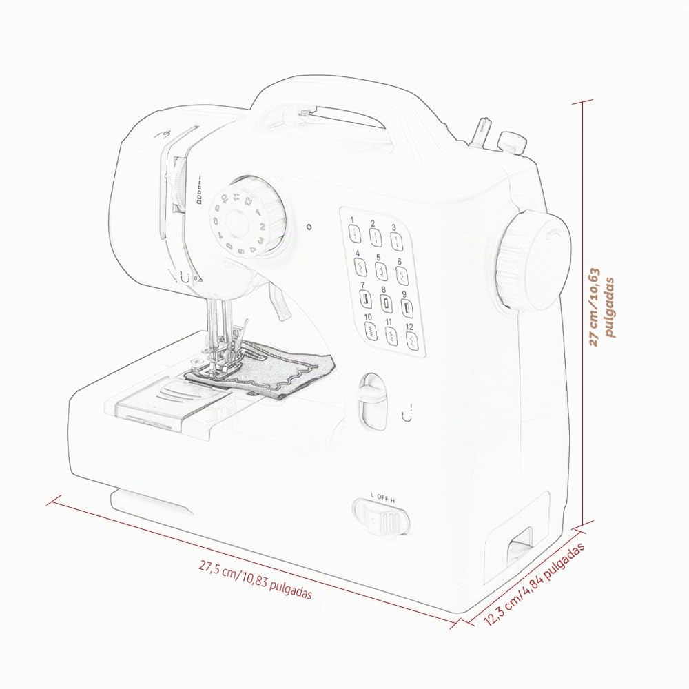 Máquina de coser, mini máquina de coser eléctrica portátil para principiantes, 12 puntadas de doble velocidad con pedal de pie (Morado)