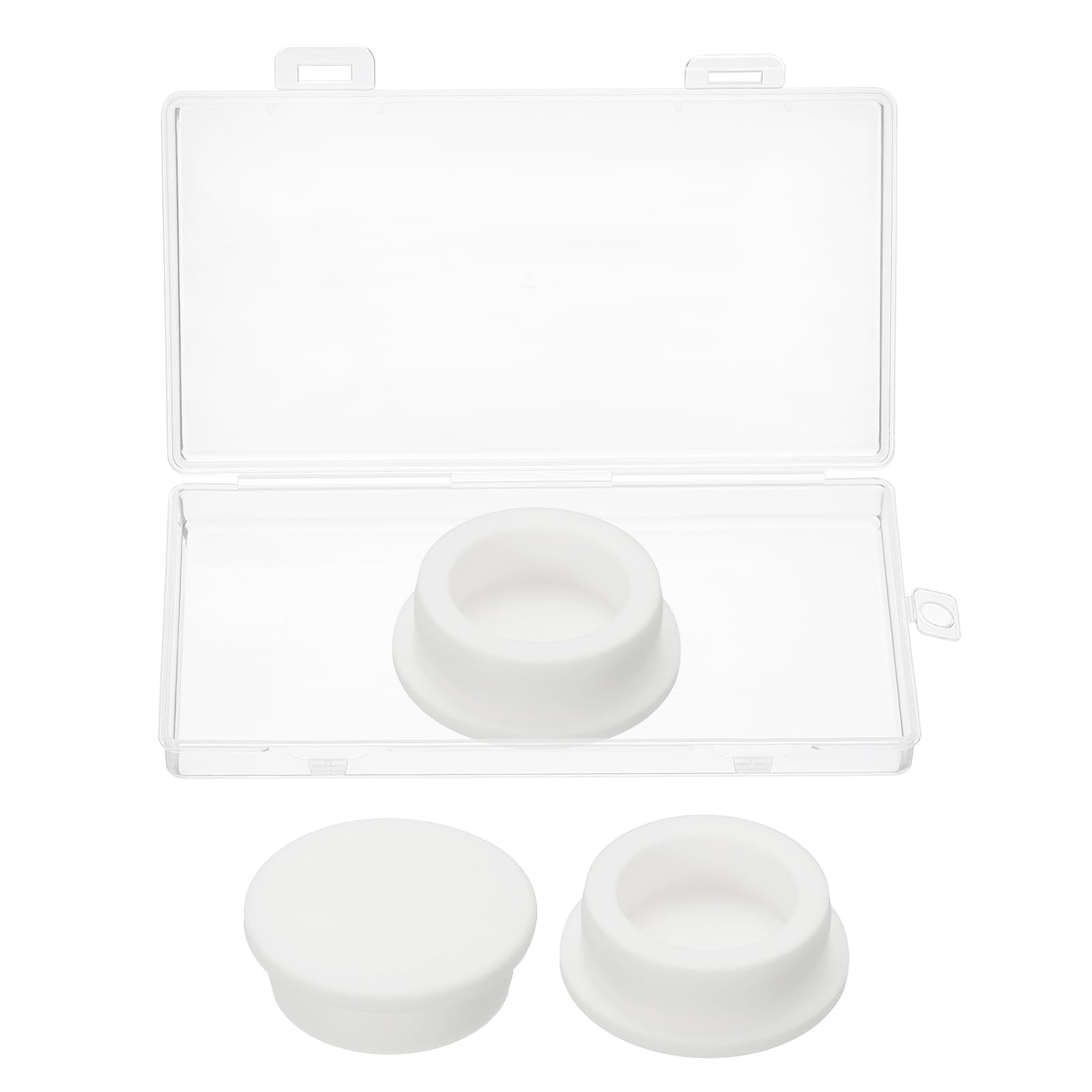 sourcing map Silicone Rubber Hole Plug Soft Flexible Stoppers T-Shaped Silicone Plugs with Box for 41-42mm Hole White 3 Pieces