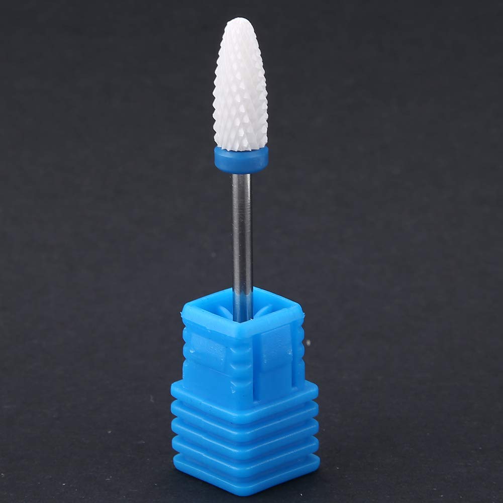 Punte da Trapano per Unghie in Ceramica, Punte da Trapano per Manicure, Pedicure con Sbavature in Ceramica Unghie Spesse, Podologia con Sbavature in Ceramica, Testina Abrasiva per(Testa di mais)