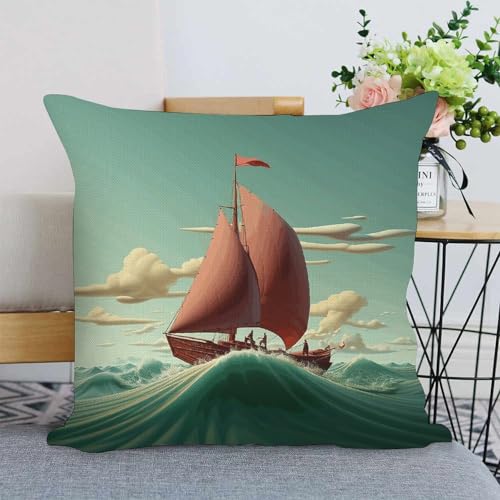 Fundas de almohada de 45x45 cm con cremallera invisible para sofás de salón 8