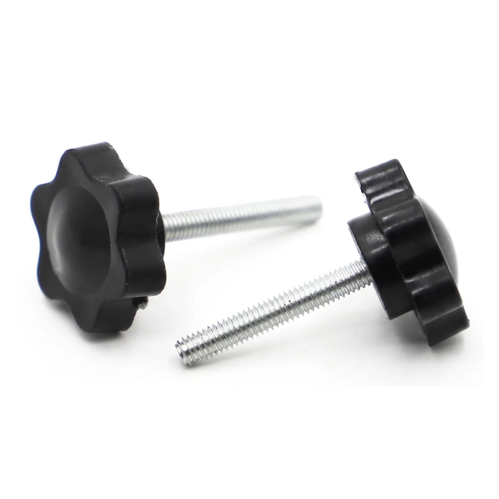 Tuercas de Agarre de Perilla Moleteada Tornillo con mango de plástico M4 M5 M6 M8 M10 M12, perno apriete manual, tuercas en forma estrella, perilla acero al carbono(40mm,M8 2pcs)