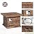 COSIEST Outdoor Propane Fire Pit Table w Faux Brown Ledgestone 32-inch Square Fire Table, Certified, 50,000 BTU Stainless Steel Burner, Free Lava Rocks, Fits 20lb Tank Inside