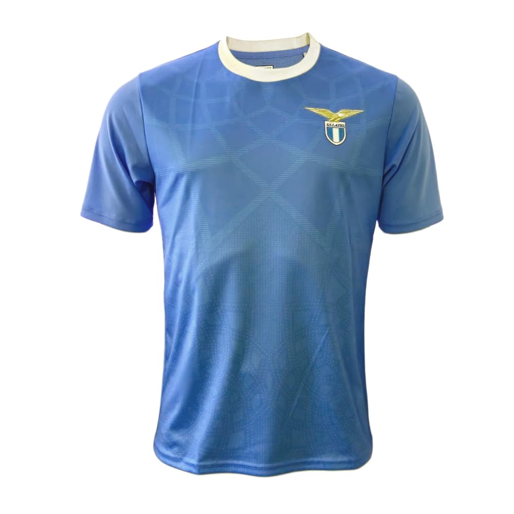 ZeroPlayer Maglia Replica Ufficiale Lazio Personalizzabile con Nome e Numero a Scelta, Modello Home, Celeste, Bianco, Adulto, Ragazzo, Bambino