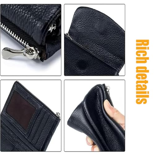 Precious Unisex Pebble Real Leather Wallet, Soft Small Leather Wallet for Women, RFID Anti-theft and Waterproof Purse (#30)4