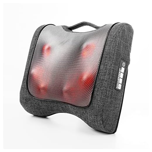 Donnerberg Massagekussen met Warmtefunctie en 2 Soorten Massage - Shiatsu en Tapping - Massage Cushion Shiatsu Massager voor Rug Diep Knedende Massageapparaat Spierpijnverlichting